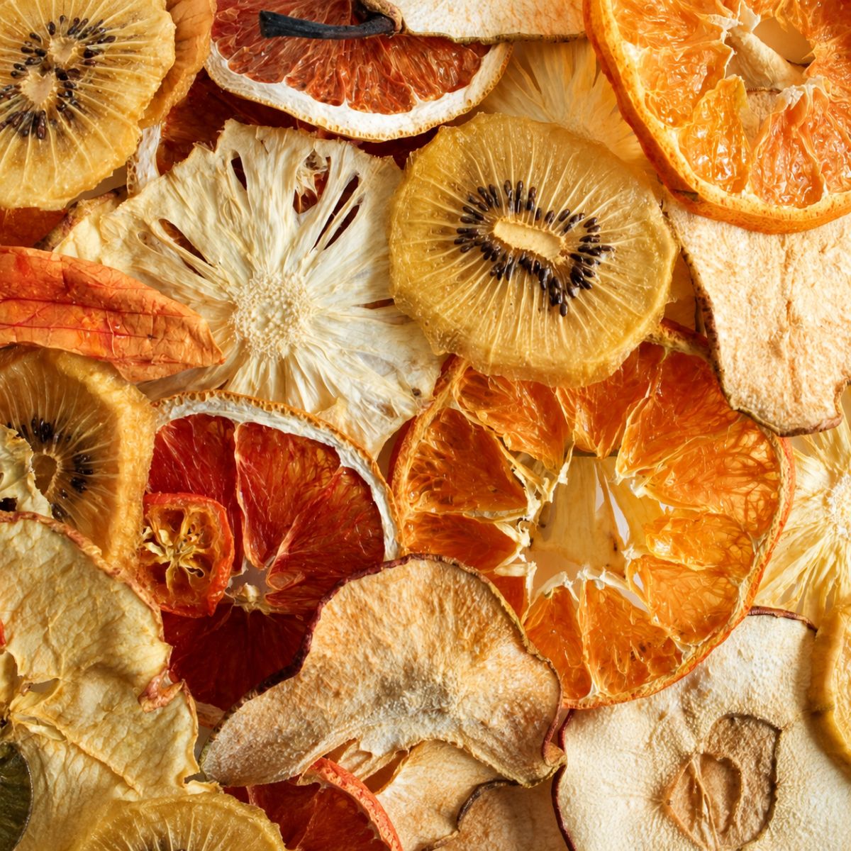 Close-up of Njammies Fruit Medley showing the different colours and textures of naturally dried fruit.