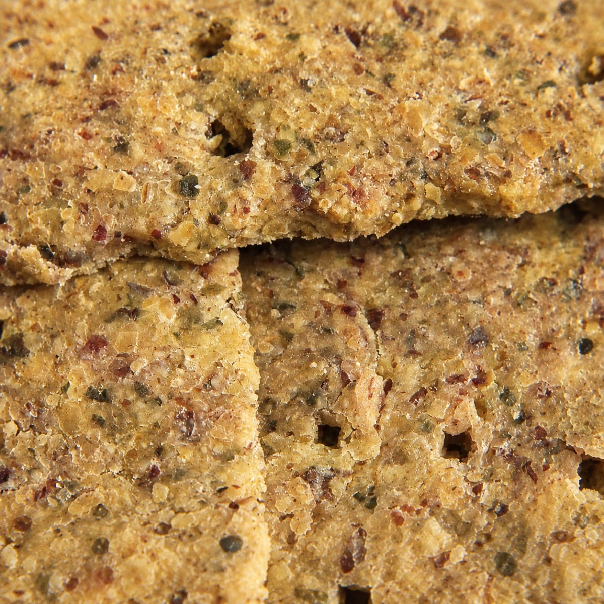Close-up of crisp Njammies Pumpkin {Patch Crackers