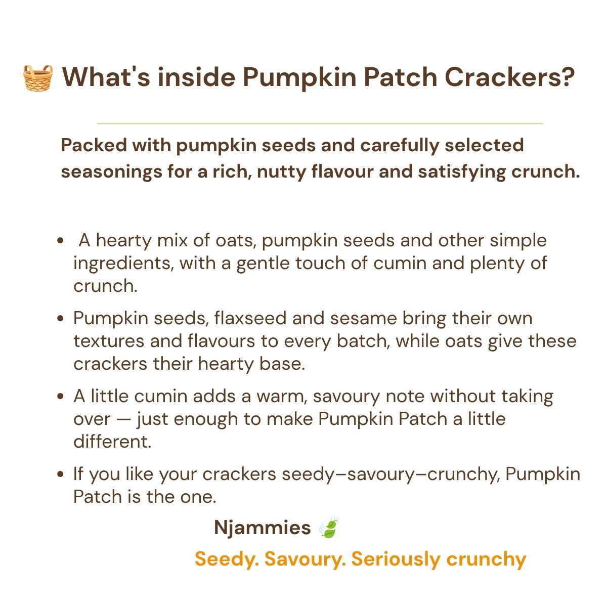 Waht's inside Pumpkin Patch Crackers card