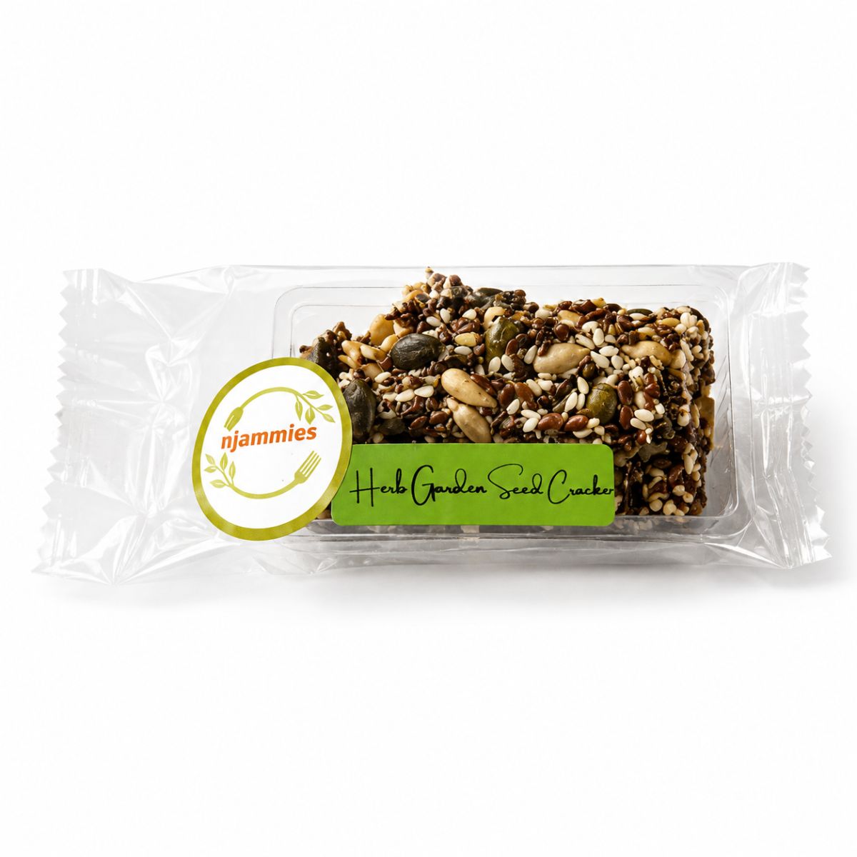 Herb Garden Seed Crackers songle potion packed in a transparent package